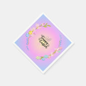 Happy Easter Bunny Outline  pastel Servet (Hoek)