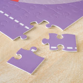 Happy Easter Bunny Paars Legpuzzel (Zijkant)