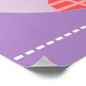 Happy Easter Bunny Paars Poster (Hoek)