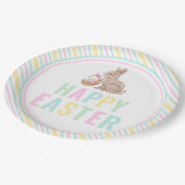 Happy Easter Bunny Papieren Bordje (Gekanteld)