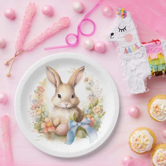 Happy Easter Bunny Papieren Bordje (Feest)