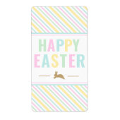 Happy Easter Bunny Pastel Sticker (Voorkant)