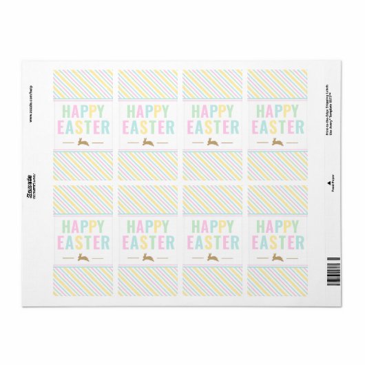 Happy Easter Bunny Pastel Sticker (Full Sheet)