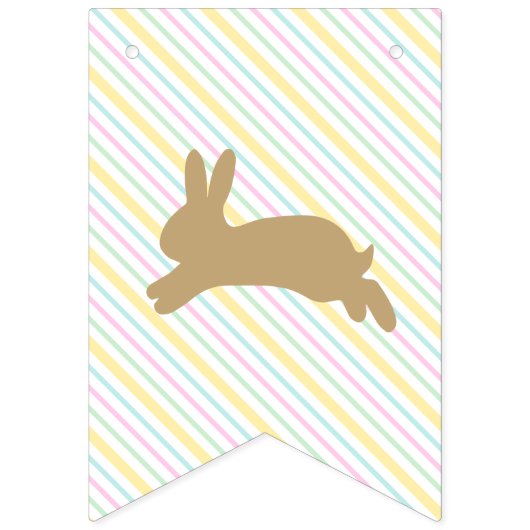 Happy Easter Bunny Pastel Sticker Vlaggetjes (Tweede vlag)