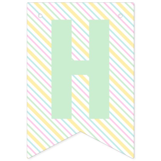 Happy Easter Bunny Pastel Sticker Vlaggetjes (Derde vlag)