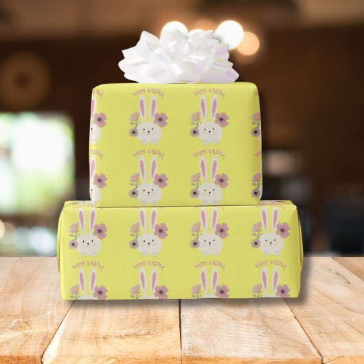 Happy Easter bunny patroon Cadeaupapier