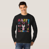 Happy Easter Bunny penguin Easter Day Groovy T-shirt (Voorkant volledig)