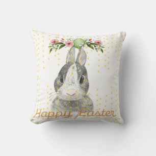 Happy Easter, Bunny Pillow Kussen
