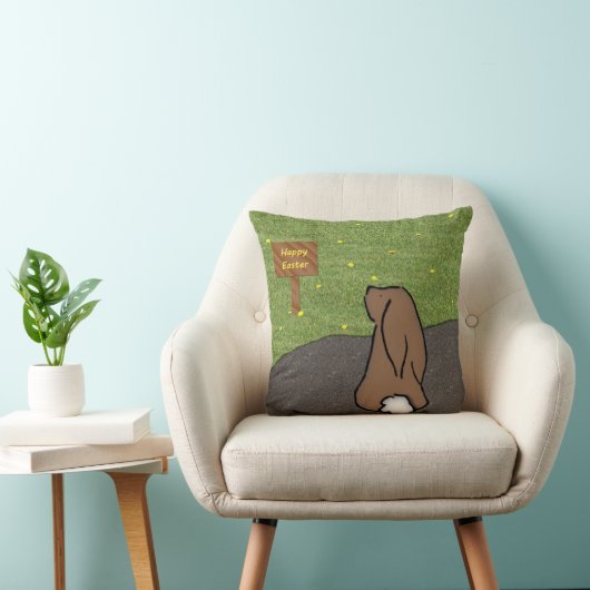 Happy Easter Bunny Pillow Kussen (Stoel)