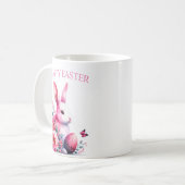 Happy Easter Bunny Pink Koffiemok (Voorkant links)