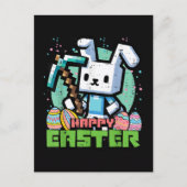 Happy Easter Bunny Pixel Game  Briefkaart (Voorkant)