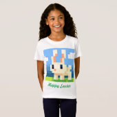 Happy Easter bunny pixelart, shirt, Pixel Art  T-shirt (Voorkant volledig)
