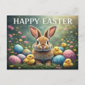 Happy Easter Bunny Postcard Briefkaart (Voorkant)