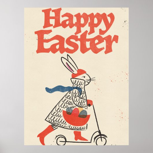 Happy Easter Bunny Poster (Voorkant)