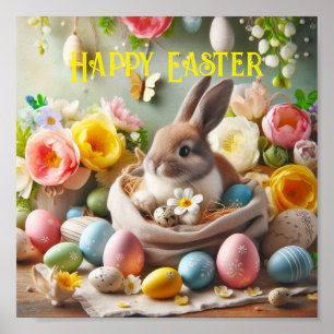 Happy Easter Bunny Poster