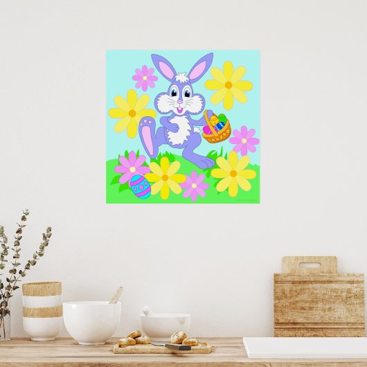 Happy Easter Bunny Poster (Keuken)