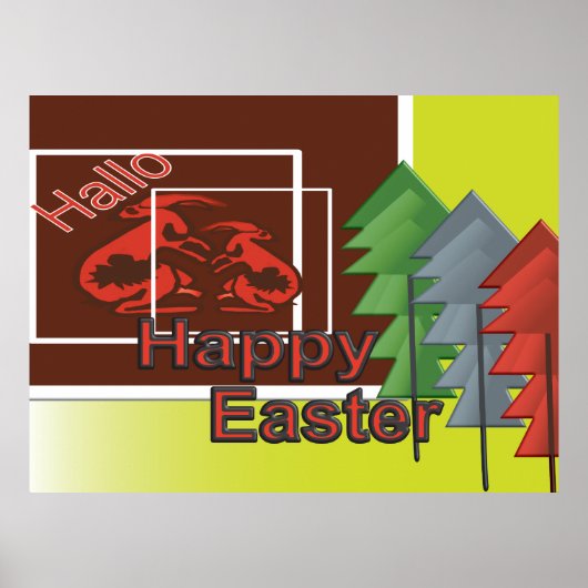 Happy Easter Bunny poster (Voorkant)