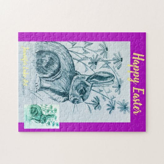 Happy Easter Bunny Puzzle Legpuzzel (Horizontaal)
