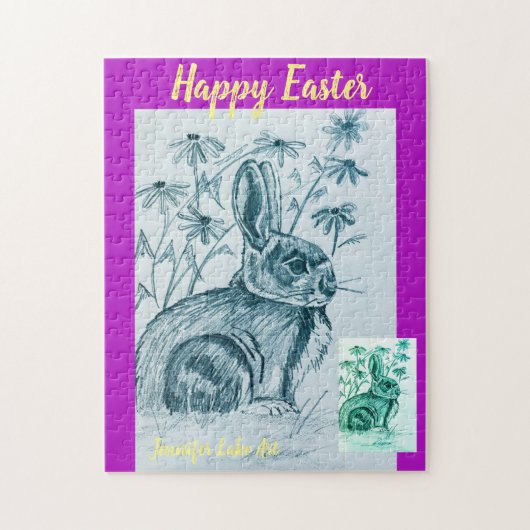 Happy Easter Bunny Puzzle Legpuzzel (Verticaal)