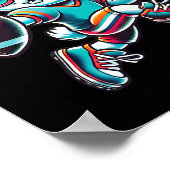 Happy Easter Bunny Quarterback Receiver Football B Poster (Hoek)