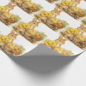 Happy Easter Bunny Rabbit Baby Shower Cadeaupapier (Hoek)