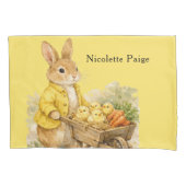 Happy Easter Bunny Rabbit Baby Shower Gift Kussensloop (Voorkant)