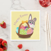 Happy Easter Bunny Rabbit Basket Egg Dinner Servet (Insitu)