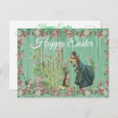 Happy Easter Bunny Rabbit briefkaart (Voorkant / Achterkant)