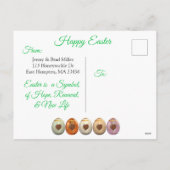 Happy Easter Bunny Rabbit briefkaart (Achterkant)