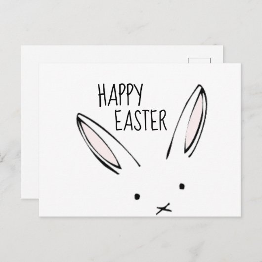 Happy Easter Bunny Rabbit Briefkaart (Voorkant / Achterkant)