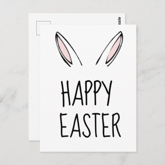 Happy Easter Bunny Rabbit Briefkaart (Voorkant / Achterkant)