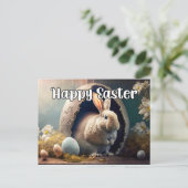 Happy Easter Bunny Rabbit Briefkaart (Staand voorkant)