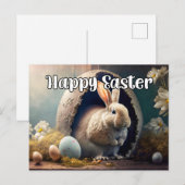 Happy Easter Bunny Rabbit Briefkaart (Voorkant / Achterkant)
