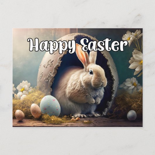 Happy Easter Bunny Rabbit Briefkaart (Voorkant)