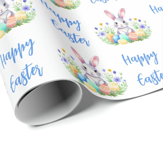 Happy Easter Bunny Rabbit Cadeaupapier (Rol Hoek)