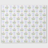 Happy Easter Bunny Rabbit Cadeaupapier (Vlak)
