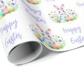 Happy Easter Bunny Rabbit Cadeaupapier (Rol Hoek)