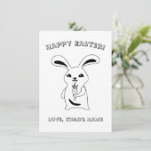 Happy Easter Bunny Rabbit Coloring Page (Staand voorkant)