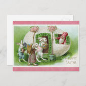 Happy Easter  Bunny Rabbit Egg Gnome Briefkaart (Voorkant / Achterkant)