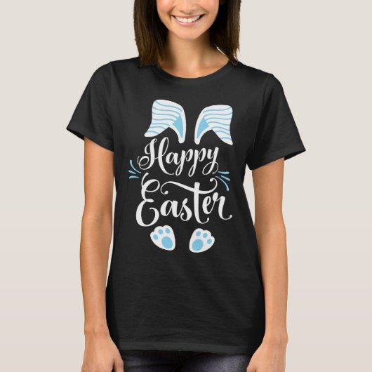 Happy Easter Bunny Rabbit Face Easter Day Men Boys T-shirt (Voorkant)