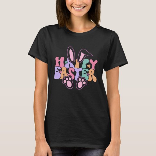 Happy Easter Bunny Rabbit Face Funny Easter Day Wo T-shirt (Voorkant)