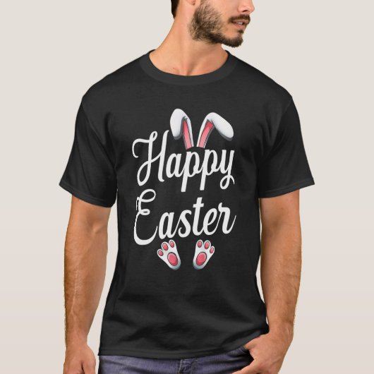 Happy Easter Bunny Rabbit Face T-shirt (Voorkant)