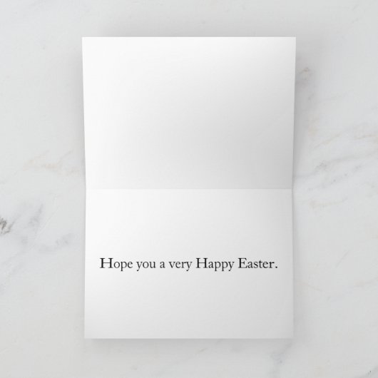 Happy Easter Bunny Rabbit Feestdagen Kaart (Binnen)