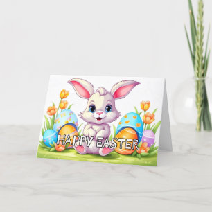Happy Easter Bunny Rabbit Feestdagen Kaart