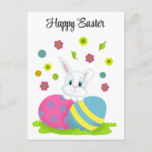 Happy Easter Bunny Rabbit Feestdagenkaart (Voorkant)