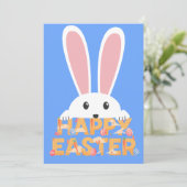 Happy Easter Bunny Rabbit Feestdagenkaart (Staand voorkant)