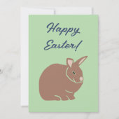 Happy Easter Bunny Rabbit Feestdagenkaart (Voorkant)
