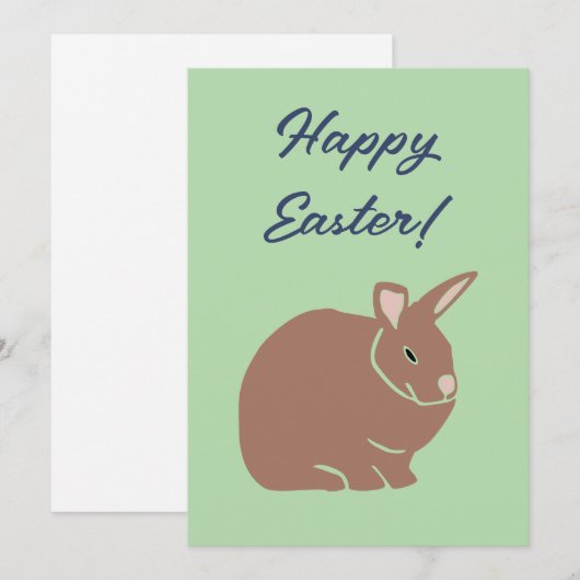 Happy Easter Bunny Rabbit Feestdagenkaart (Voorkant / Achterkant)