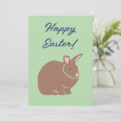 Happy Easter Bunny Rabbit Feestdagenkaart (Staand voorkant)