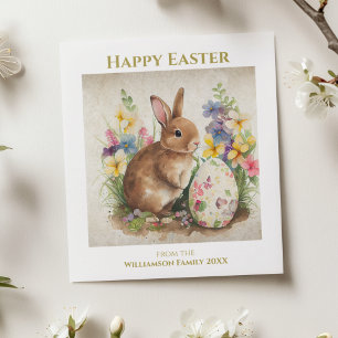 Happy Easter  Bunny Rabbit - Gepersonaliseerd Feestdagenkaart